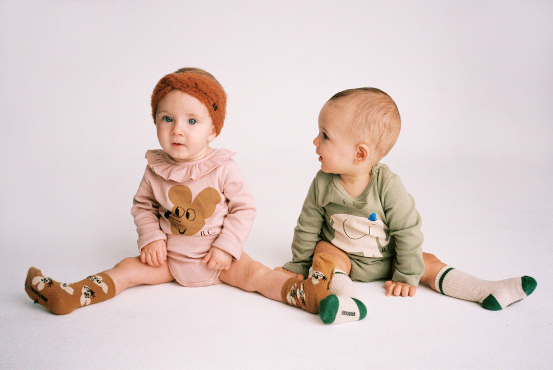 Bébés avec Bodies manches longues en coton biologique 