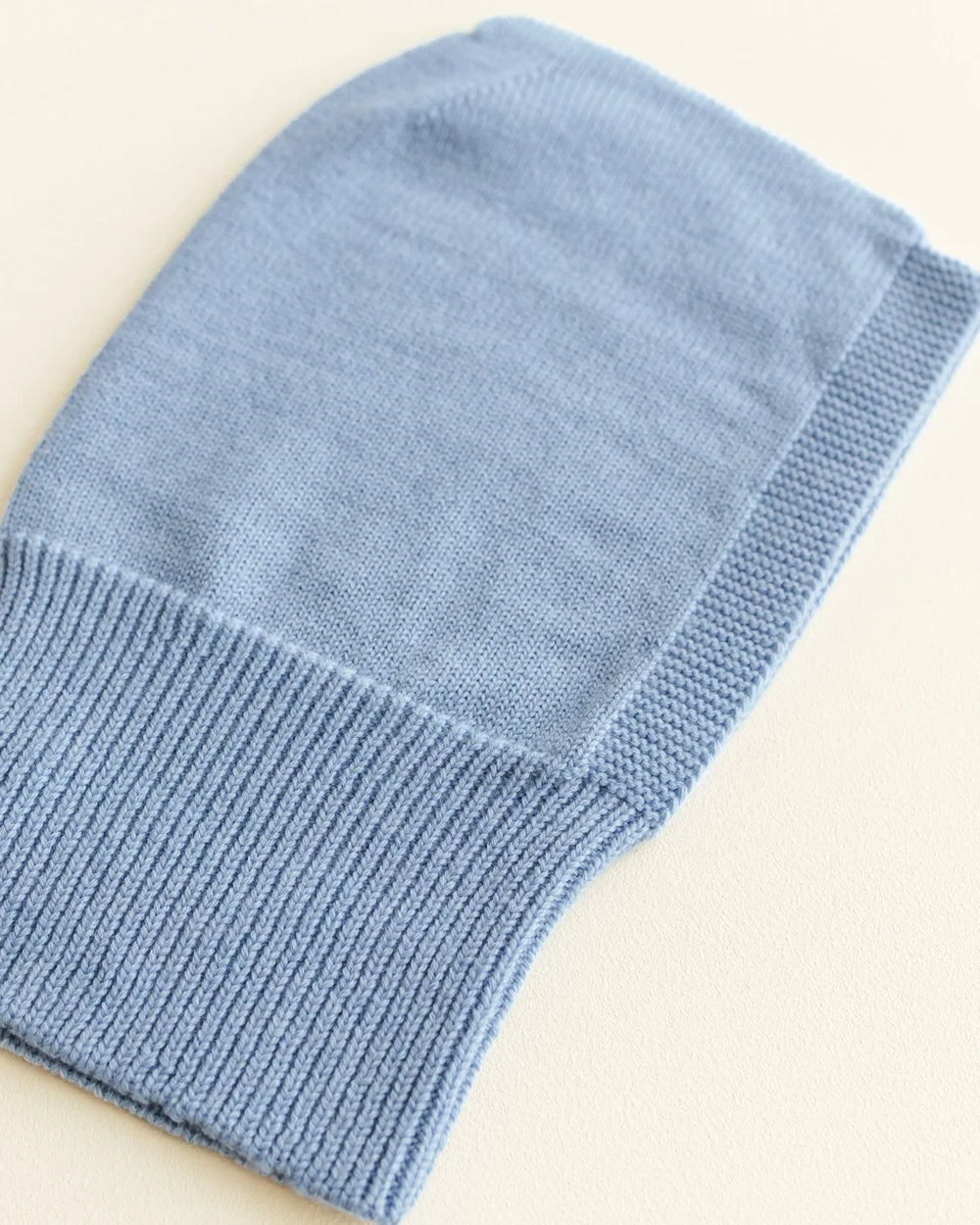 Balaclava bleu pâle en laine mérinos