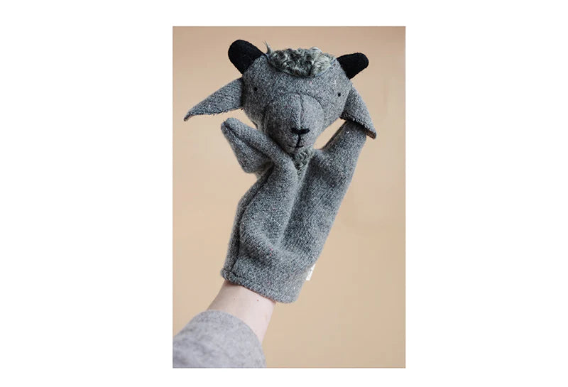 Marionnette à main Chèvre en laine