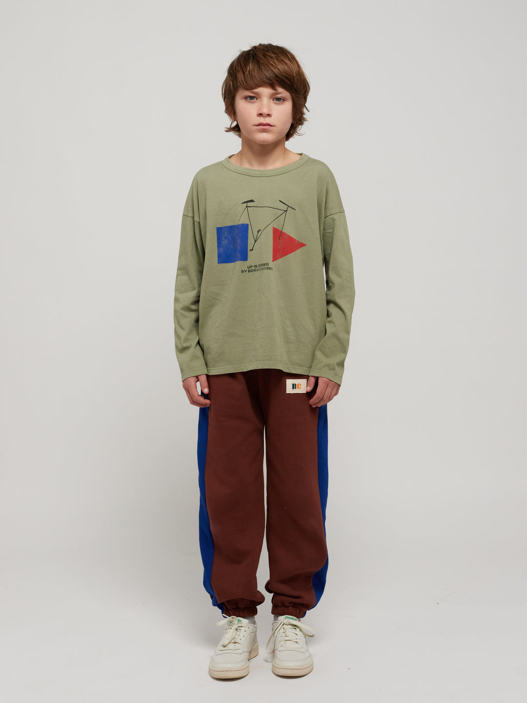 Enfant avec Pantalon jogging en coton biologique brun