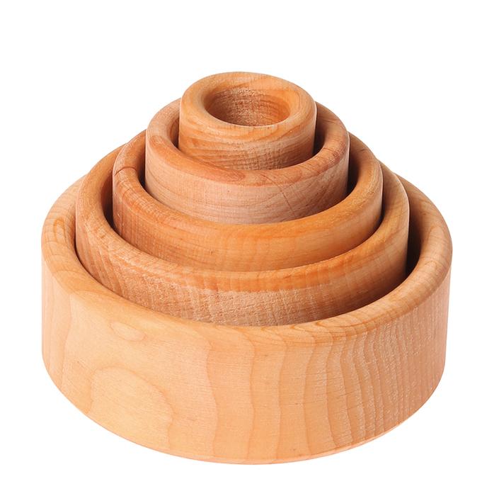 Grimm's montreal quebec canada wooden toys jouets en bois 10340 stacking bowls natural bols à empiler naturel