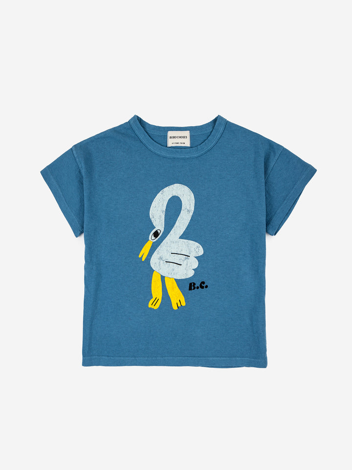 T-shirt bleu avec Pelican