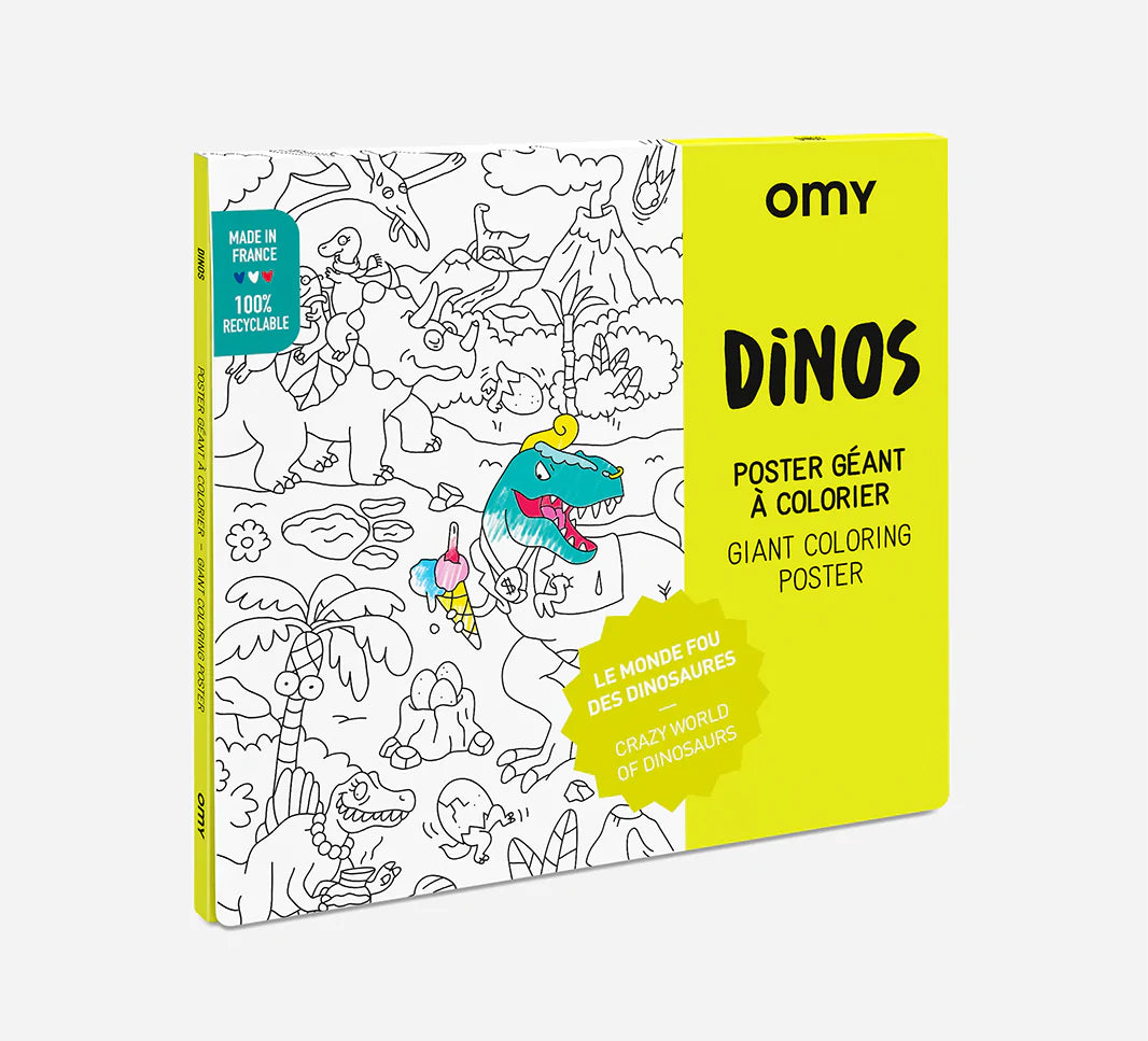 Omy Montreal Canada affiche géante à colorier dino dinos giant coloring poster