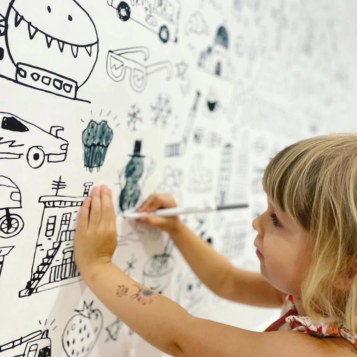 Enfant et Paperole - Affiche géante à colorier - Top Montréal