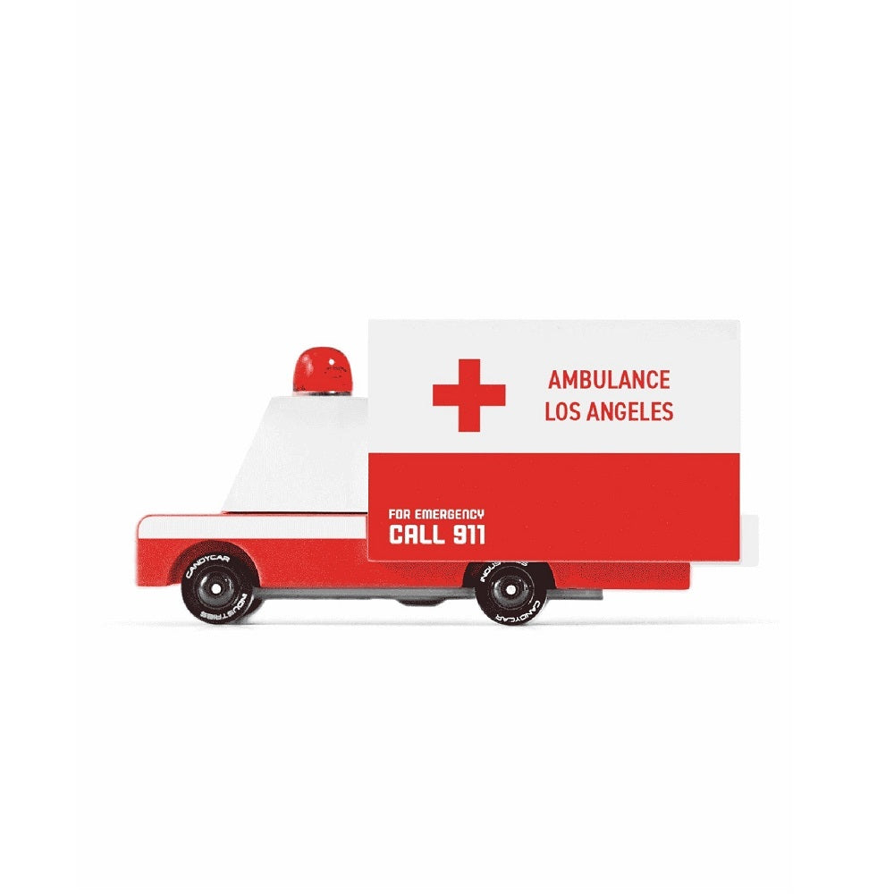 Candycar ambulance rouge blanche red white