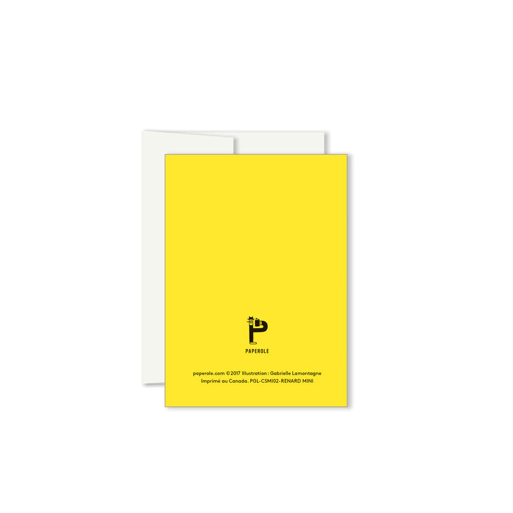 Dos de Paperole Mini carte de souhaits jaune 