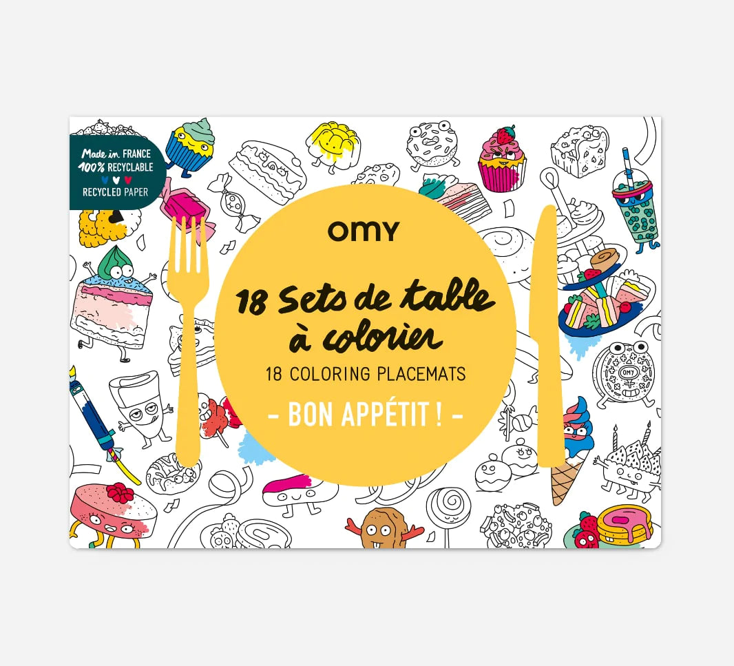Omy Napperons à colorier - Bon appetit