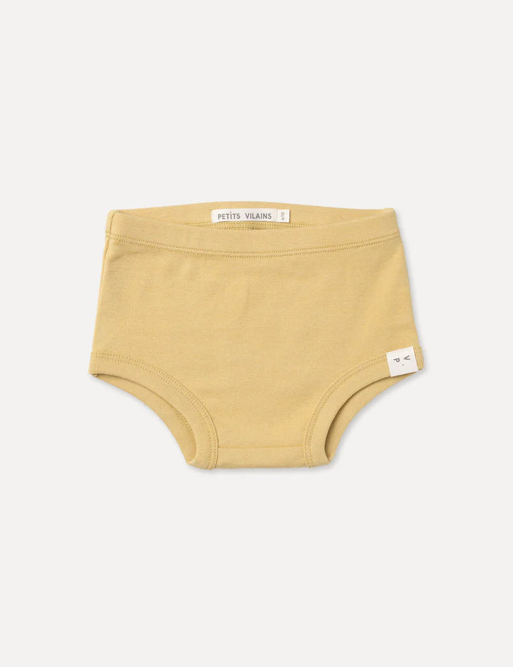 Culotte pour bébé en coton jaune pâle