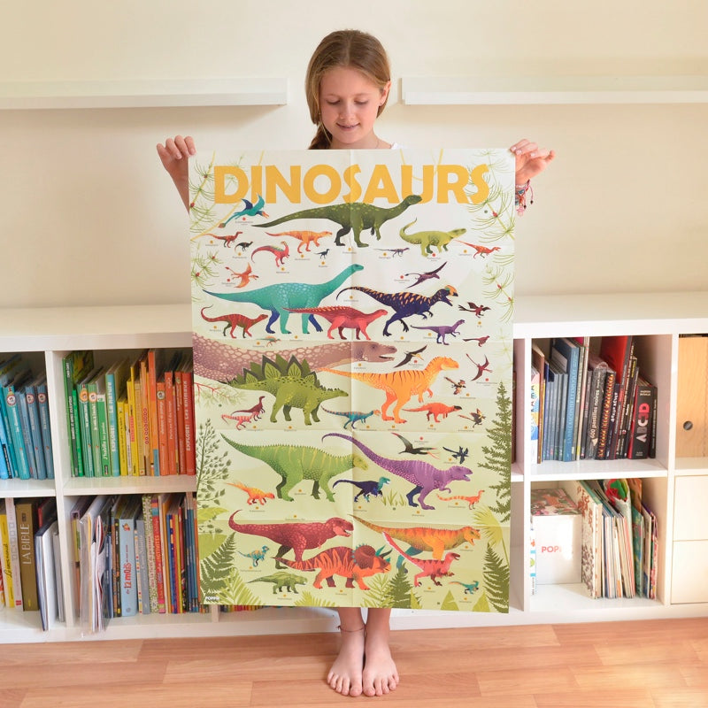 Discovery Poster + Removable Stickers - Dinosaurs