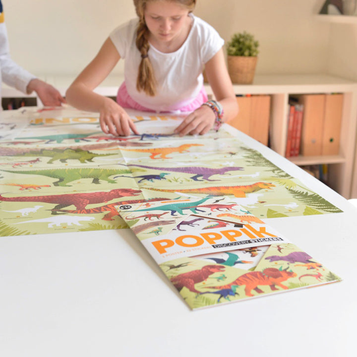 Discovery Poster + Removable Stickers - Dinosaurs