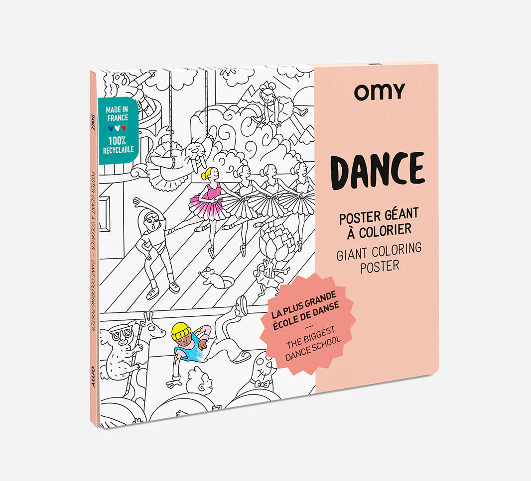 omy affiche géante à colorier giant coloring poster jouets toys jeux games kids enfants - Dance Danse