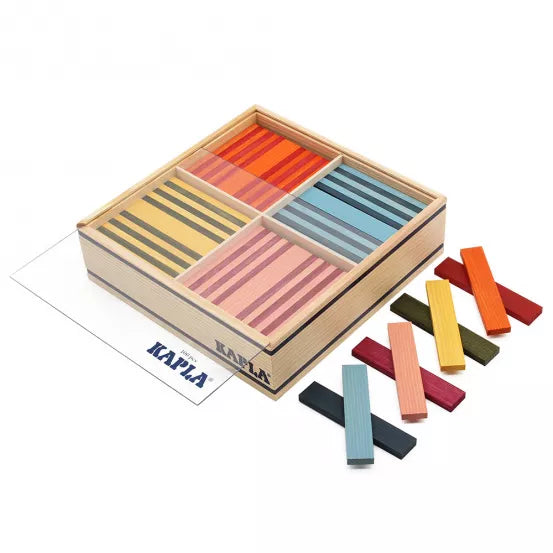 Coffret de planchettes en bois multi couleur