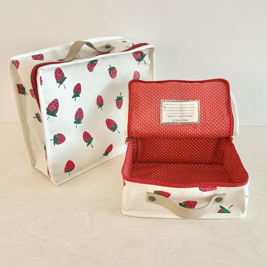 la fée raille valisette fraises strawberry suitcase