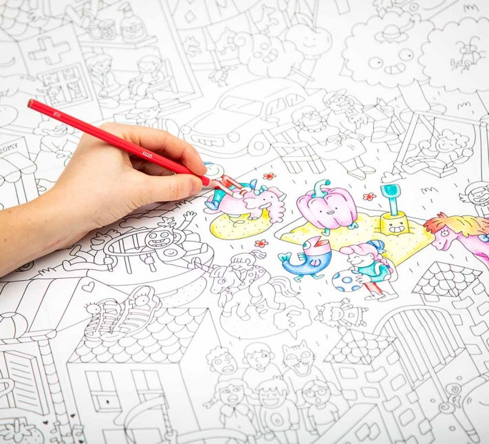 Omy montreal quebec canada affiche géante a colorier giant poster Kids Life coloriage dessin enfants kids drawing coloring