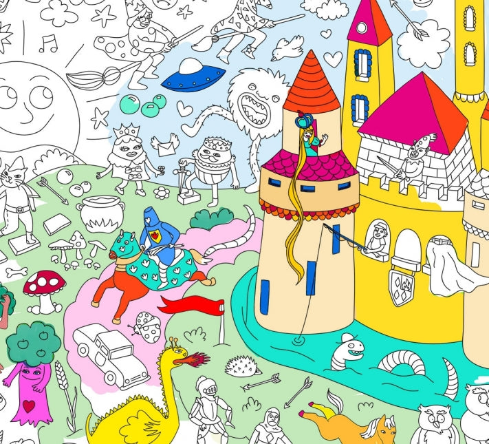 Omy montreal quebec canada affiche géante a colorier giant poster coloriage dessin enfants kids drawing coloring