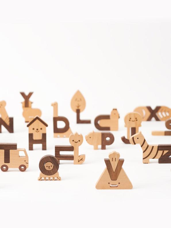 oioiooi blocs en bois alphabet building blocks abc wood toy jouet moon picnic wooden 
